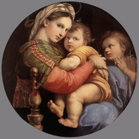 Madonna of the Chair, Raphael Sanzio, hand painted oil reproduction